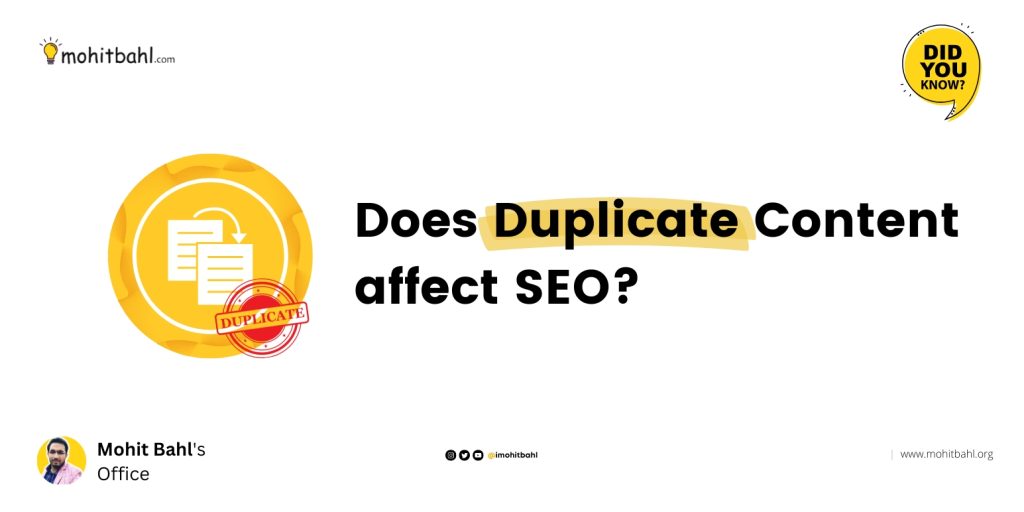 Does Duplicate Content Affect SEO?
